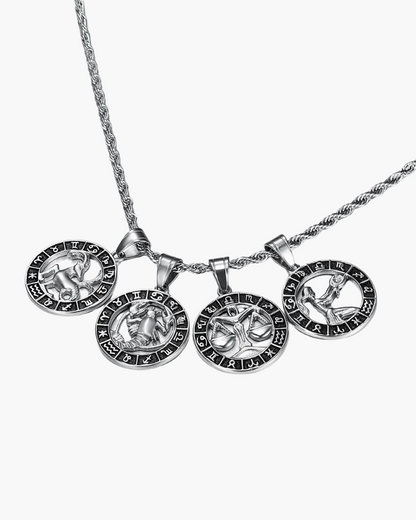 Zodiac Sign Necklace - Silver